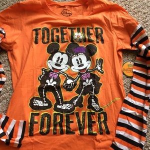 Mickey & Minnie Long-Sleeve Shirt, Large-Juniors